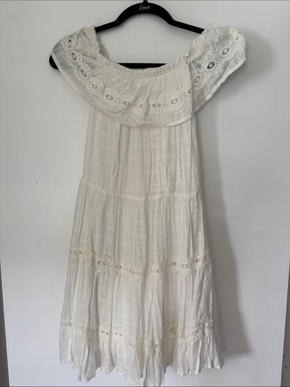 Xhilaration White Off-Shoulder Mini Dress